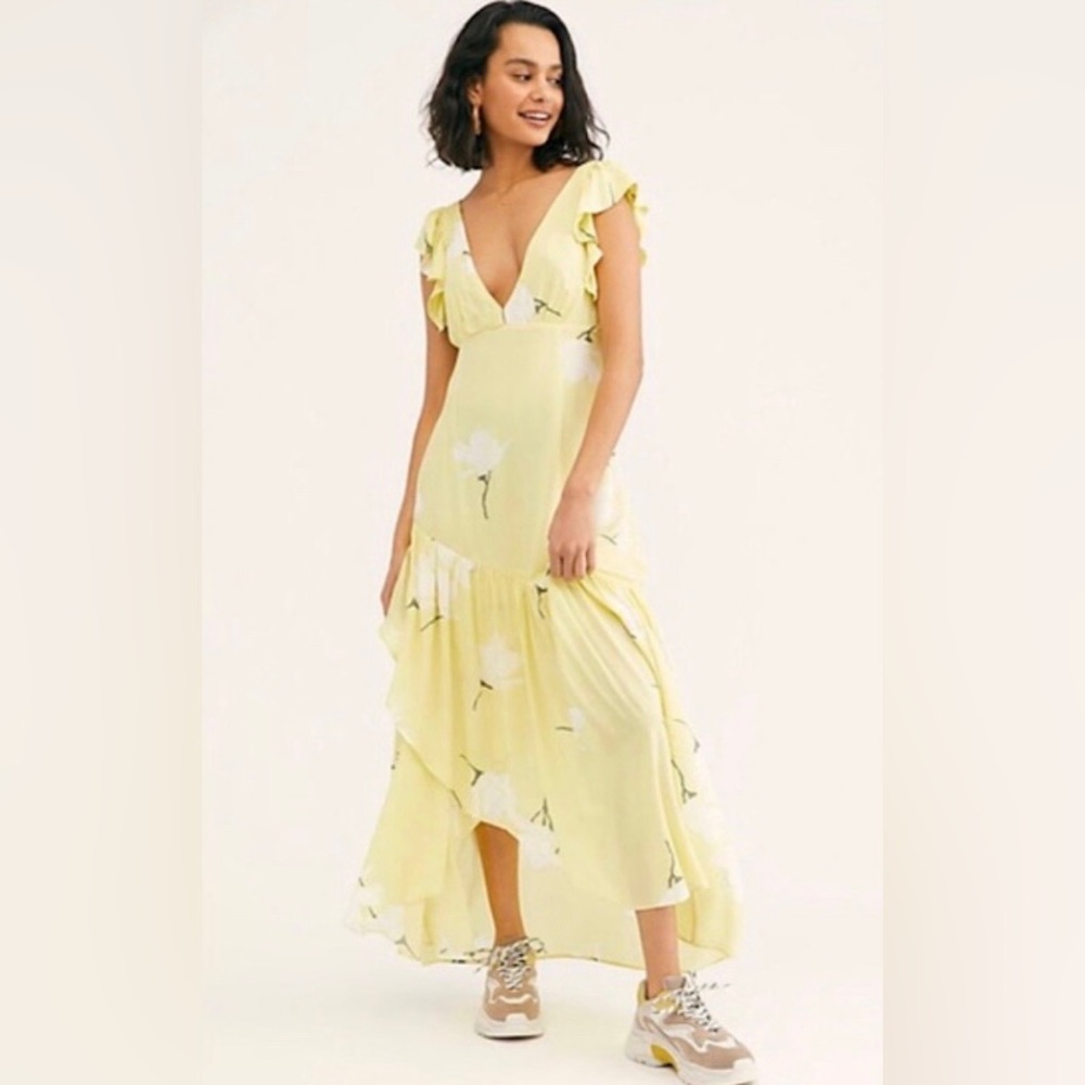 NWT Free People Lemon Ice Combo Dress
